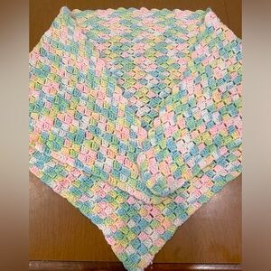 Beautiful Vintage Handmade Crochet Baby Blanket/Shawl-CottageCore GrandmaCore